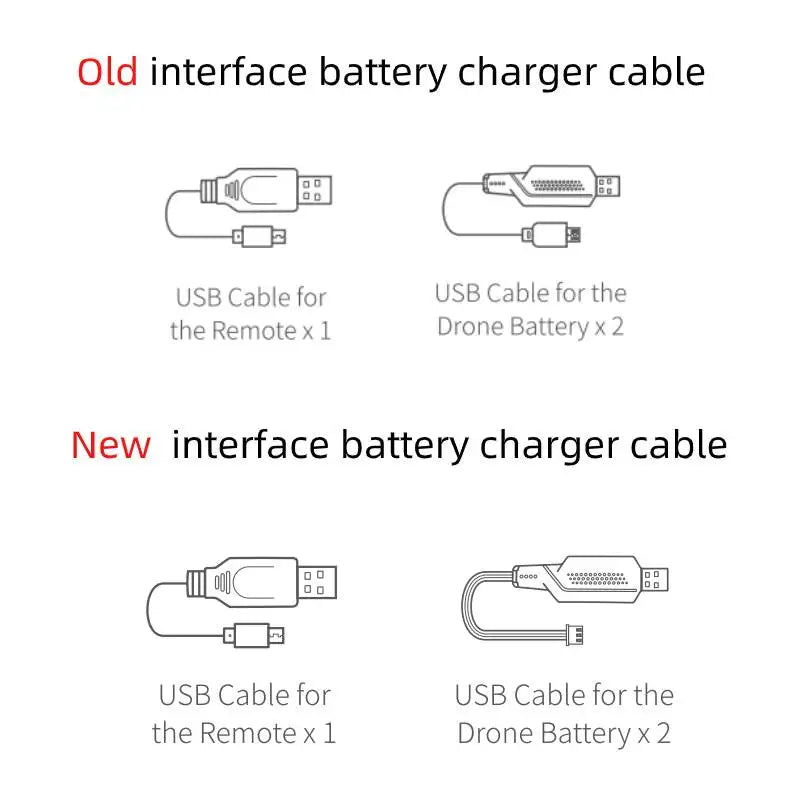 SNAPTAIN SP500 Battery and Propellers, old interface battery charger cable 0g USB Cable for USB Cable the Remotex 1 Drone