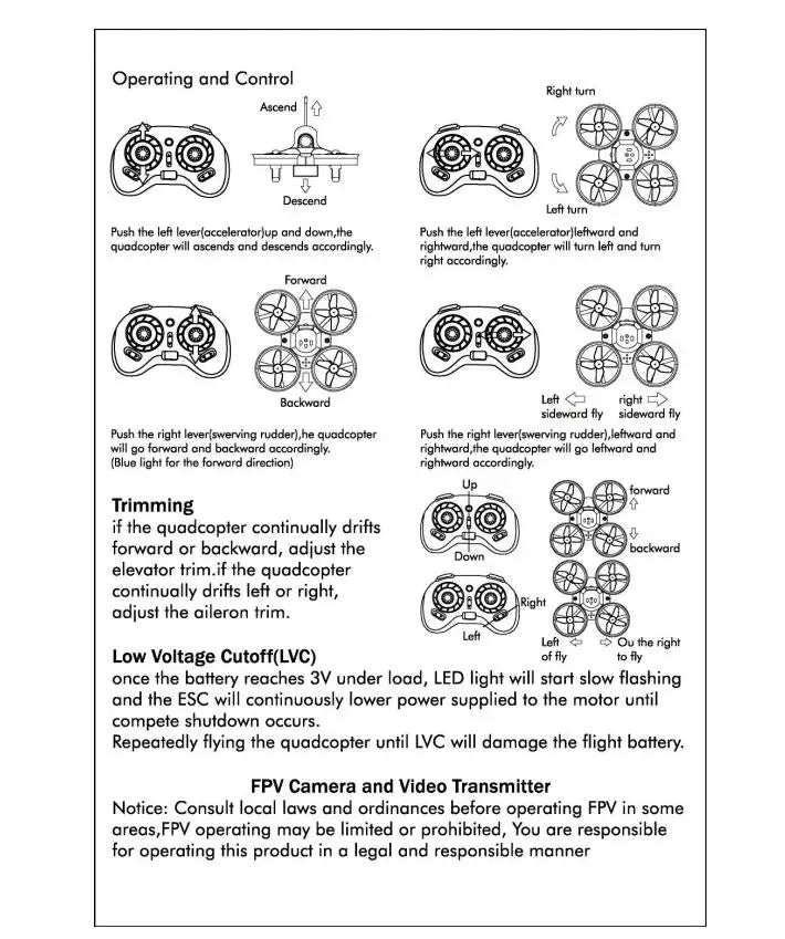 RTF Micro FPV RC Racing Drone Quadcopter Toys with 5.8G S2 1000TVL 40CH Camera 3Inch VR009 FPV Goggles VR Headset Helicopter Drone 11 RTF Micro FPV RC Racing Drone, low voltage cutoff(LVC) to fly once battery reaches 3V under load