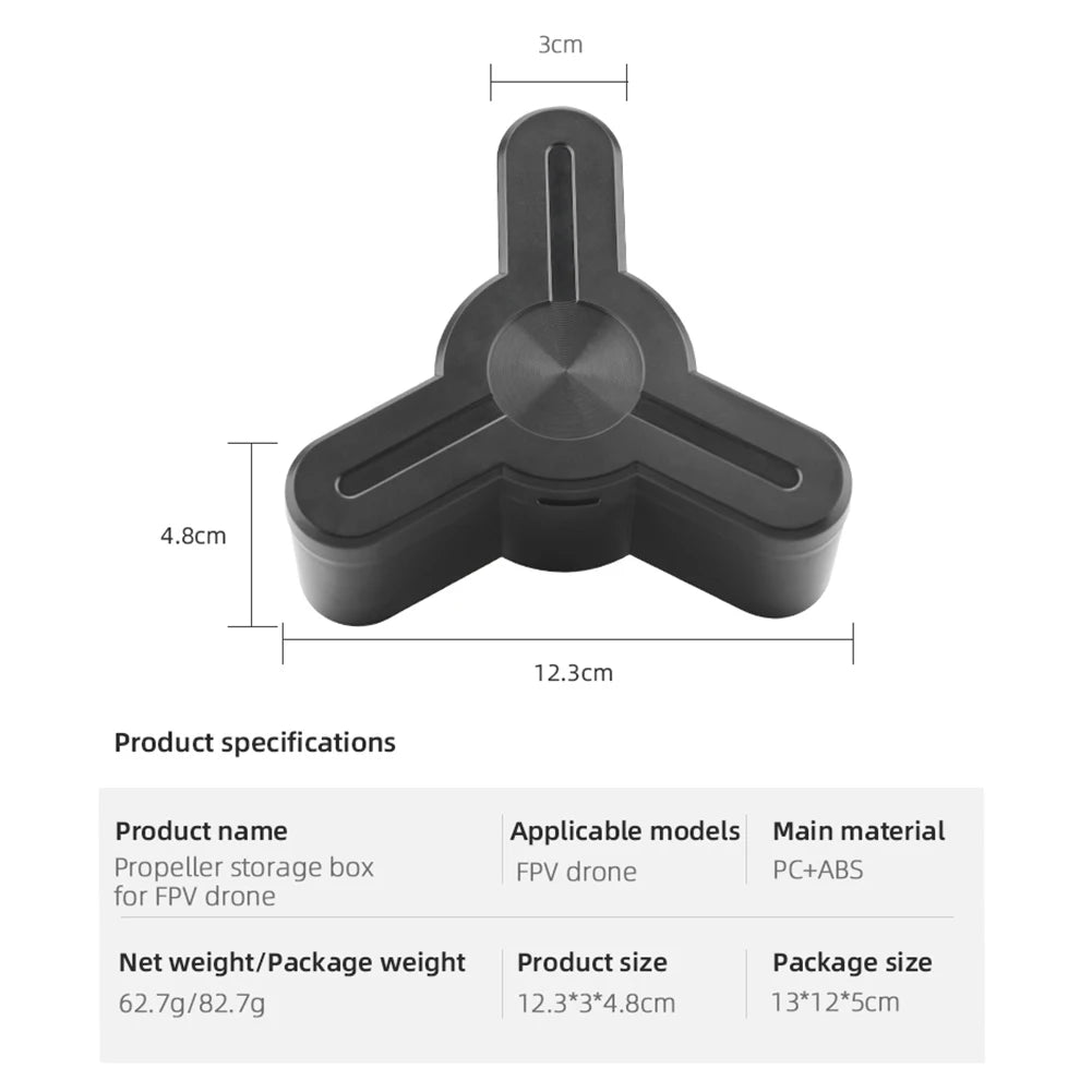 ABS Plastic Propeller Storage Box for DJI FPV 5328S Blade Anti-fall Protection Case Drone Aircraft Accessories 26 ABS Plastic Propeller, 12*12*5cm Package size Package size 62.7g/82.7g 12.3