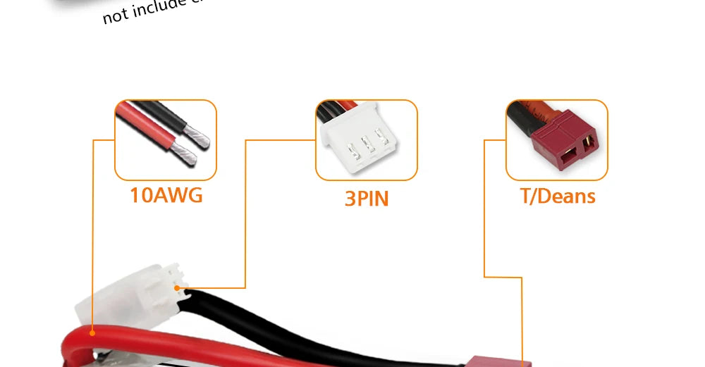2PCS Youme 7.4V 2S Lipo Battery, 1OAWG 3PIN TIDeans include