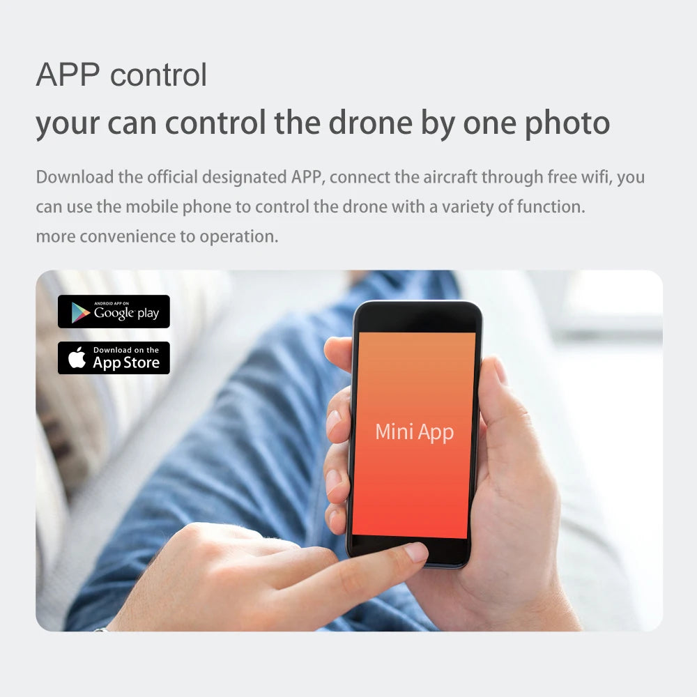 LSRC Mini Drone, app control your can control the drone by one photo download the official designated