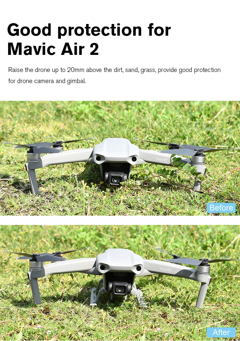 sand, grass, provide good protection for drone camera and gimbal .