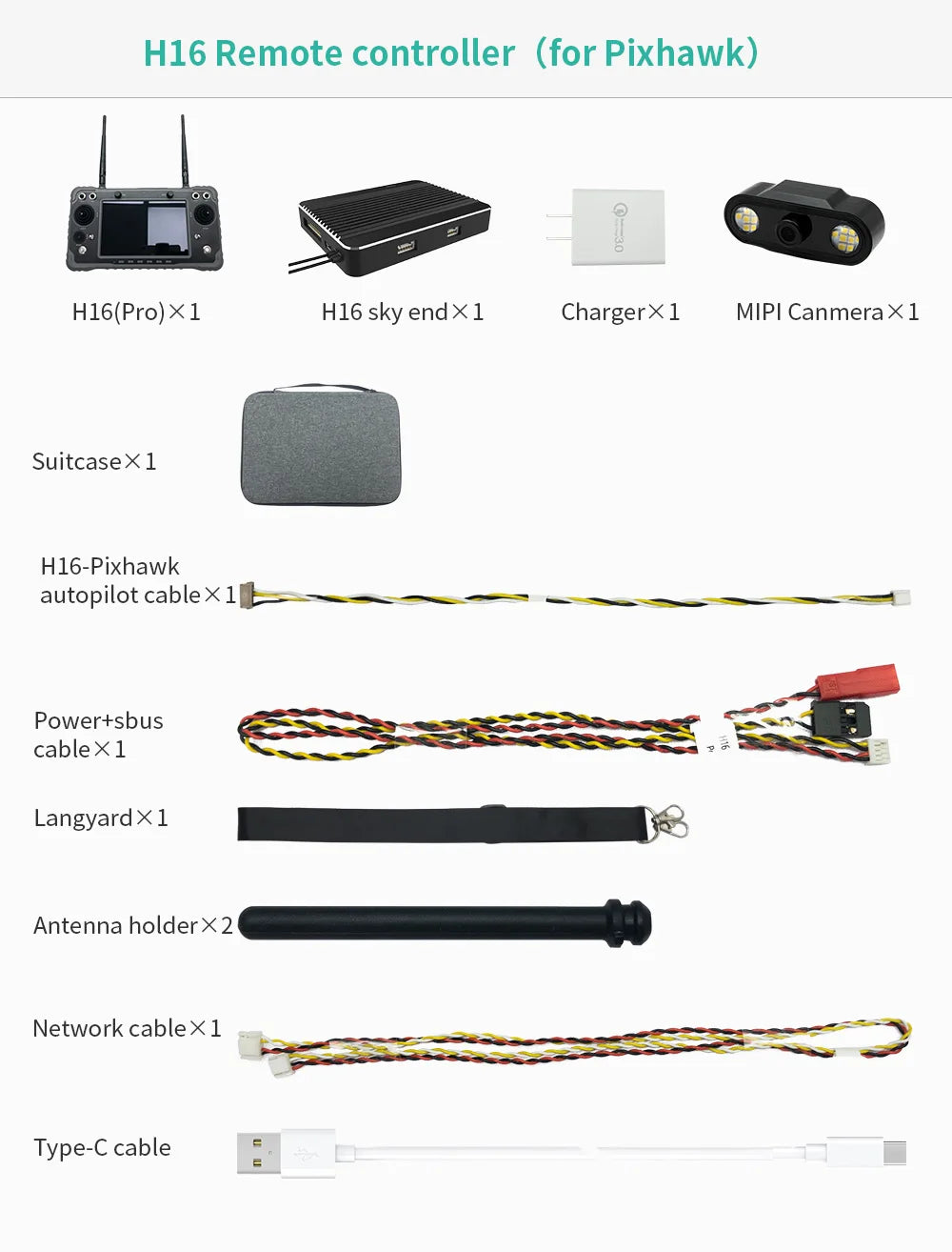 CUAV Black H16, H16 Remote controller (for Pixhawk) H16(Pro)X1 H16