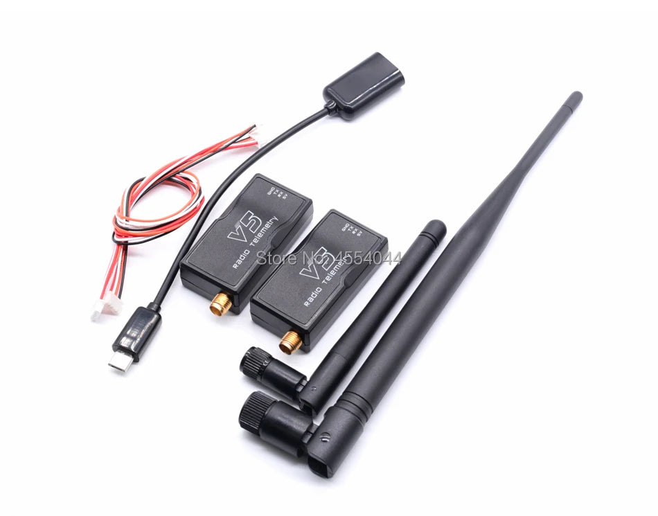 3DR Radio V5 Telemetry - 433Mhz 915Mhz 100MW/500MW Air and Ground Data Transmit Module with OTG cables for APM 2.8 /Pixhawk 2.4.8 28 3DR Radio V5 Telemetry, if there is a driver problem, download from here:pix.rcto