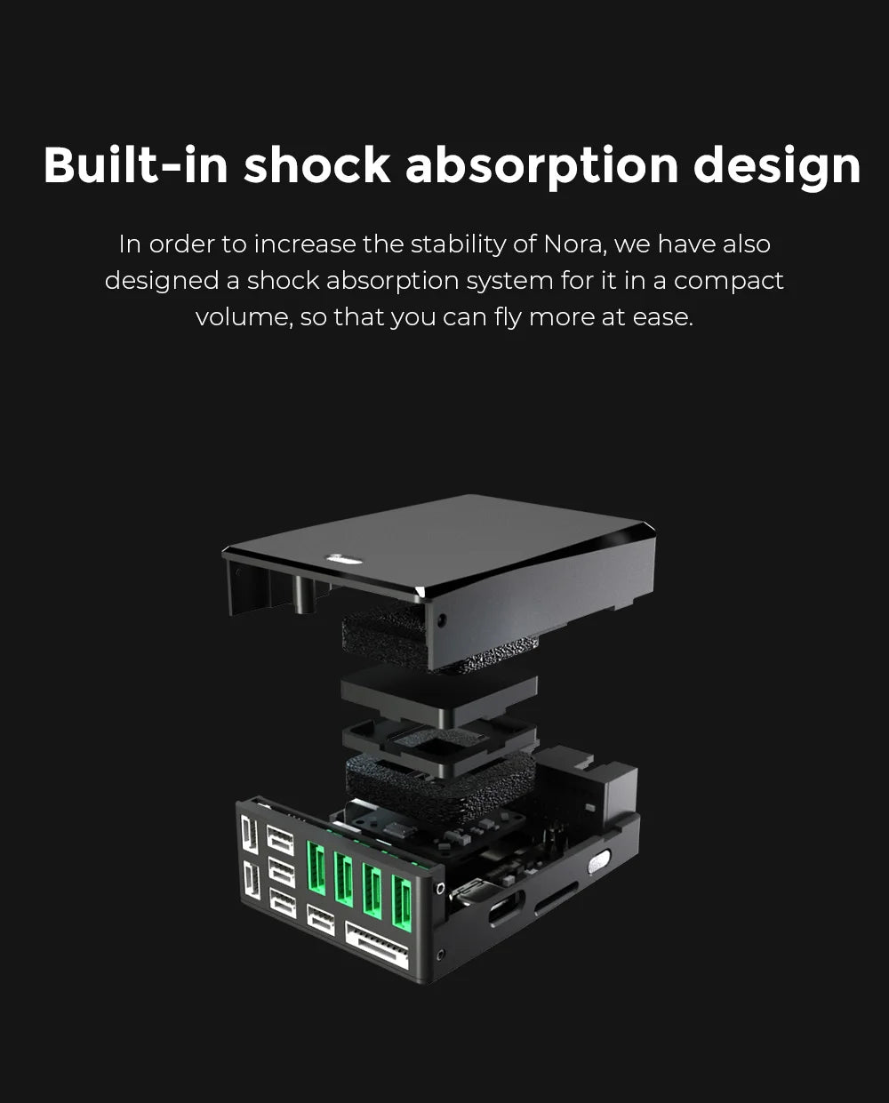 CUAV Open Source NEW Nora+ Integrated Autopilot Flight Controller PX4 ArduPilot Pixhawk FPV RC Drone Quadcopter Helicopter 11 nora has a built-in shock absorption system for it in a compact volume