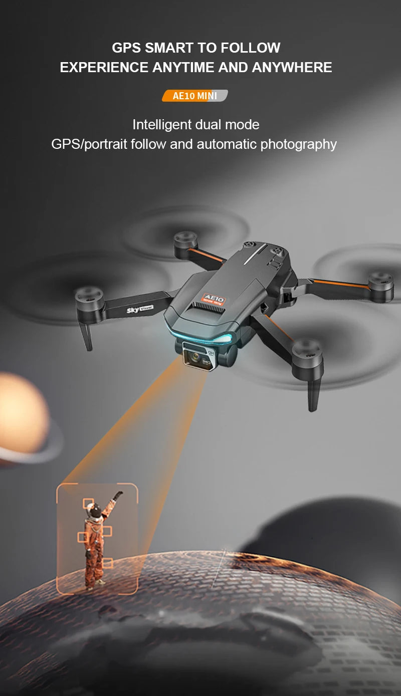AE10 Drone, gps smart to follow experience anytime and anywhere ae
