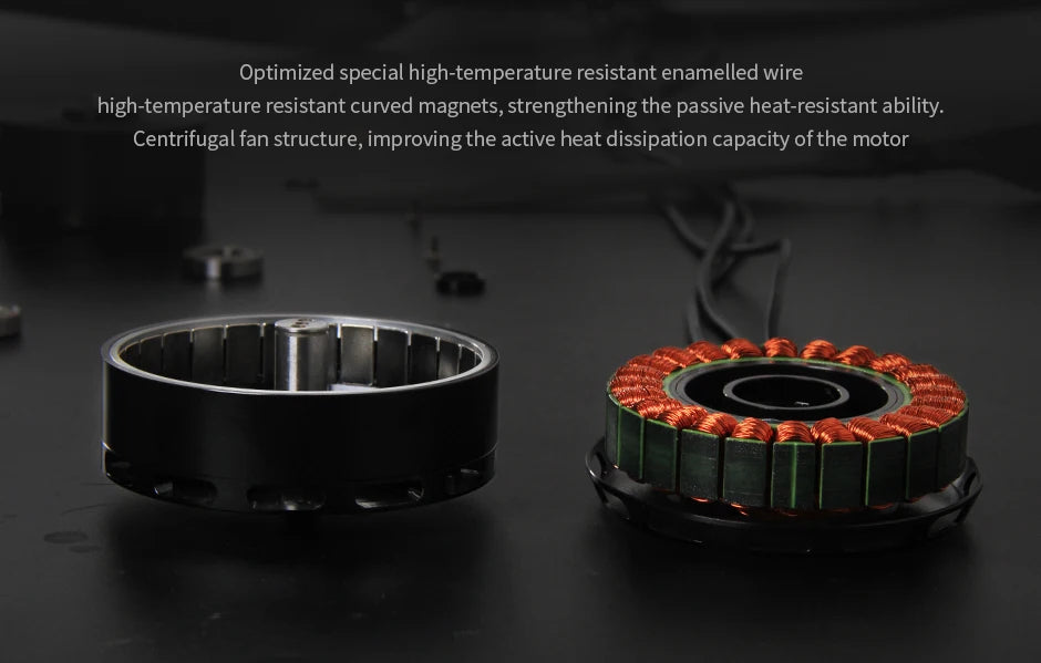 T-motor, high-temperature resistant enamelled wire curved magnets, strengthening the passive heat-resistant