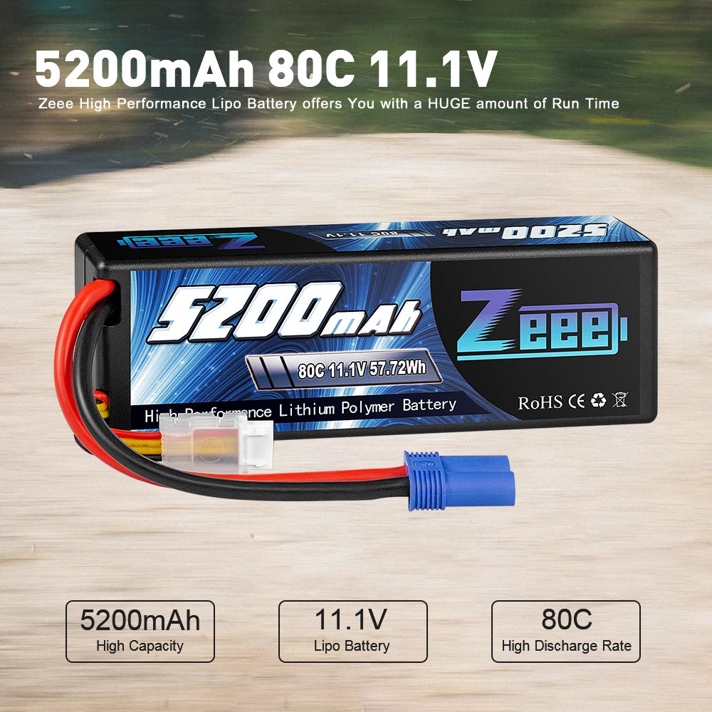 5200mAh 8C 11.1V Zeee High Performance Lipo Battery offers HUGE