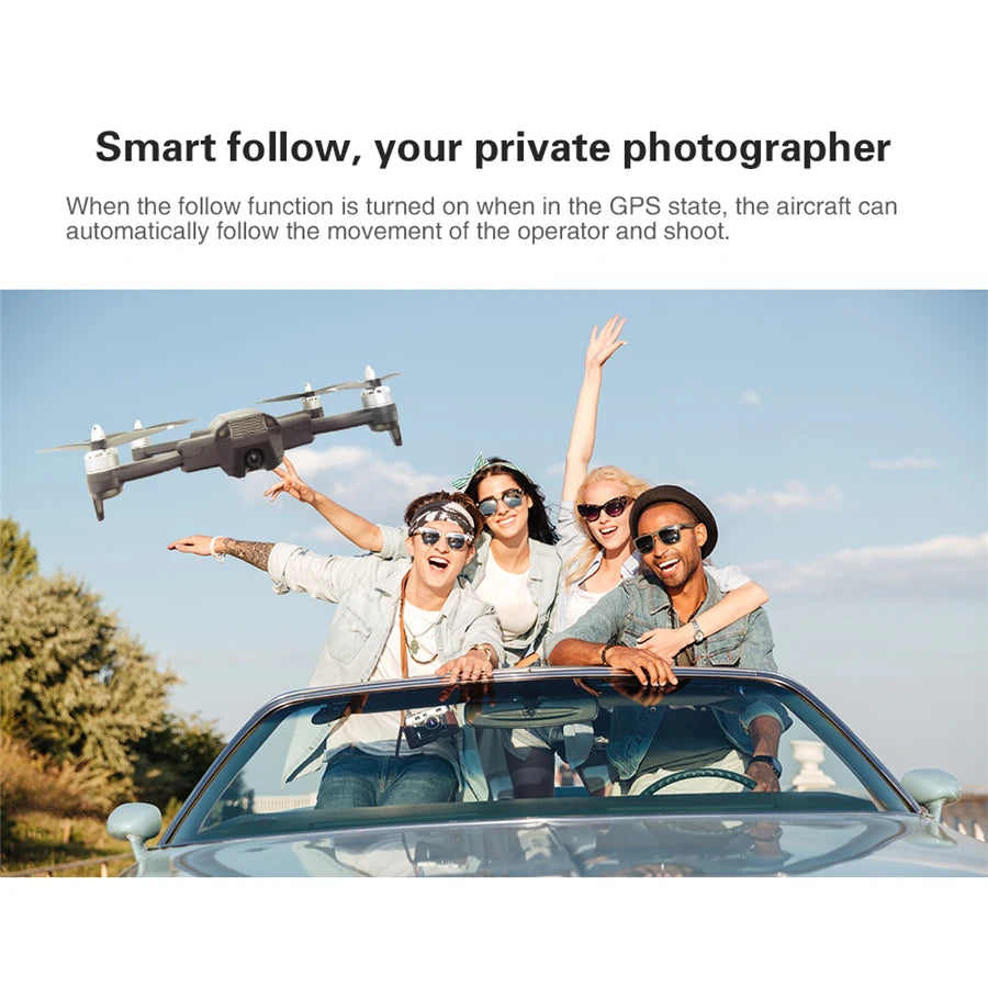 Flytec T15 Drone, the follow function is turned on when in the GPS state . the aircraft can automatically follow the