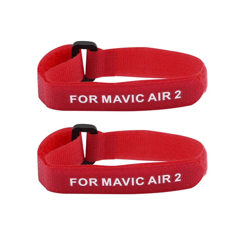 2pcs Propeller Blade Mount for DJI Mavic MINI Mavic AIR 2/2S Pro Platinum 2 Pro Zoom Drone Magic Tape Straps Loop Ties Accessory 32 2pcs Propeller, Black,Red - Magic cable tie .