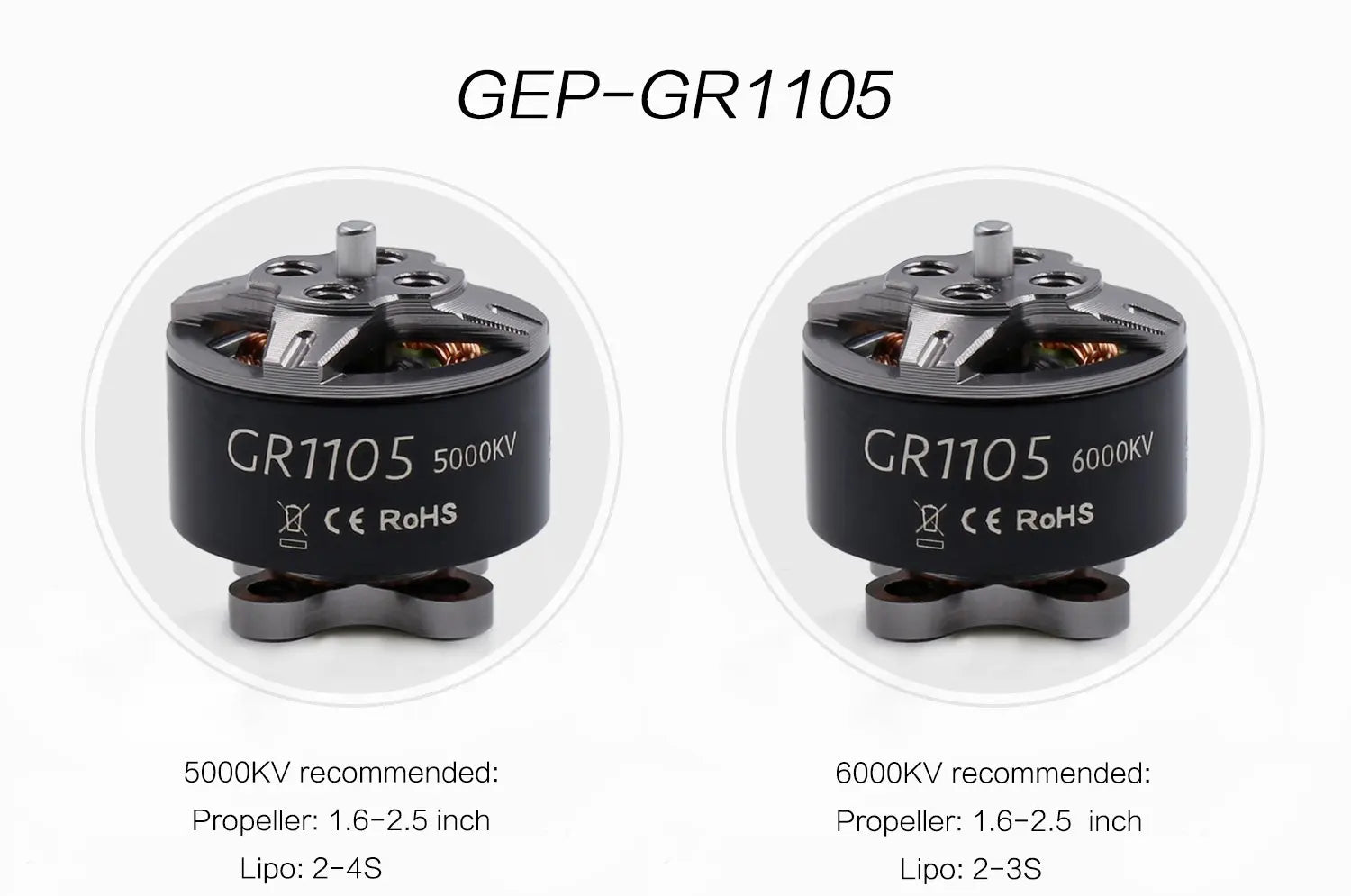 GEPRC GEP GR1105 5000kv 6000kv Motor, GEP-GR1105 GRIIO5 2 (€ 2  5000K