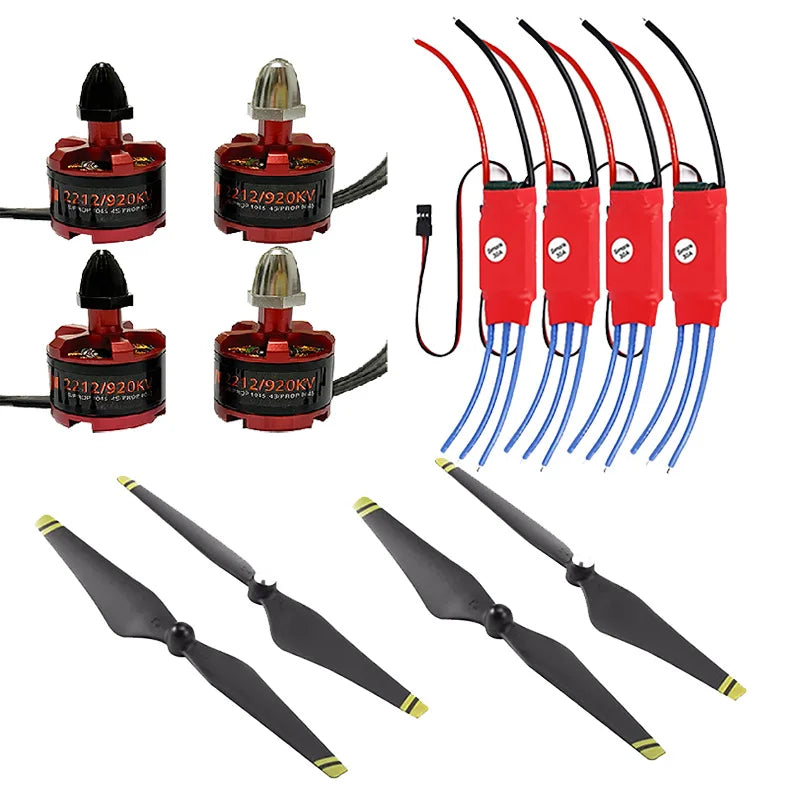 NEW 2212 920KV CW CCW Brushless Motor + 30A Simonk ESC W/ 5V 2A BEC + 9450 Propeller for F450 F550 Multi-Rotor Aircraft 19 NEW 2212 920KV CW CCW Brushless Motor + 30A Simonk