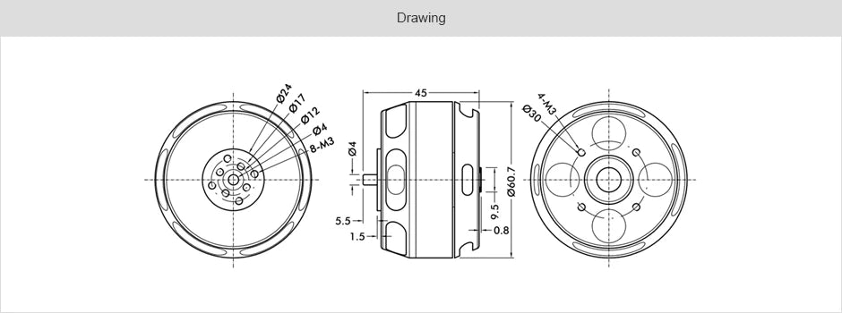 T-MOTOR U7 V2.0 Brushless Motor SPECIFICATIONS Use