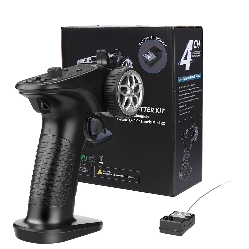 TX4 2.4GHz 4CH Radio System Transmitter Controller Remote Control w/ Receiver For RC Car Boat 32 'TTER KIT TX-4 RX channer receiver Wm k