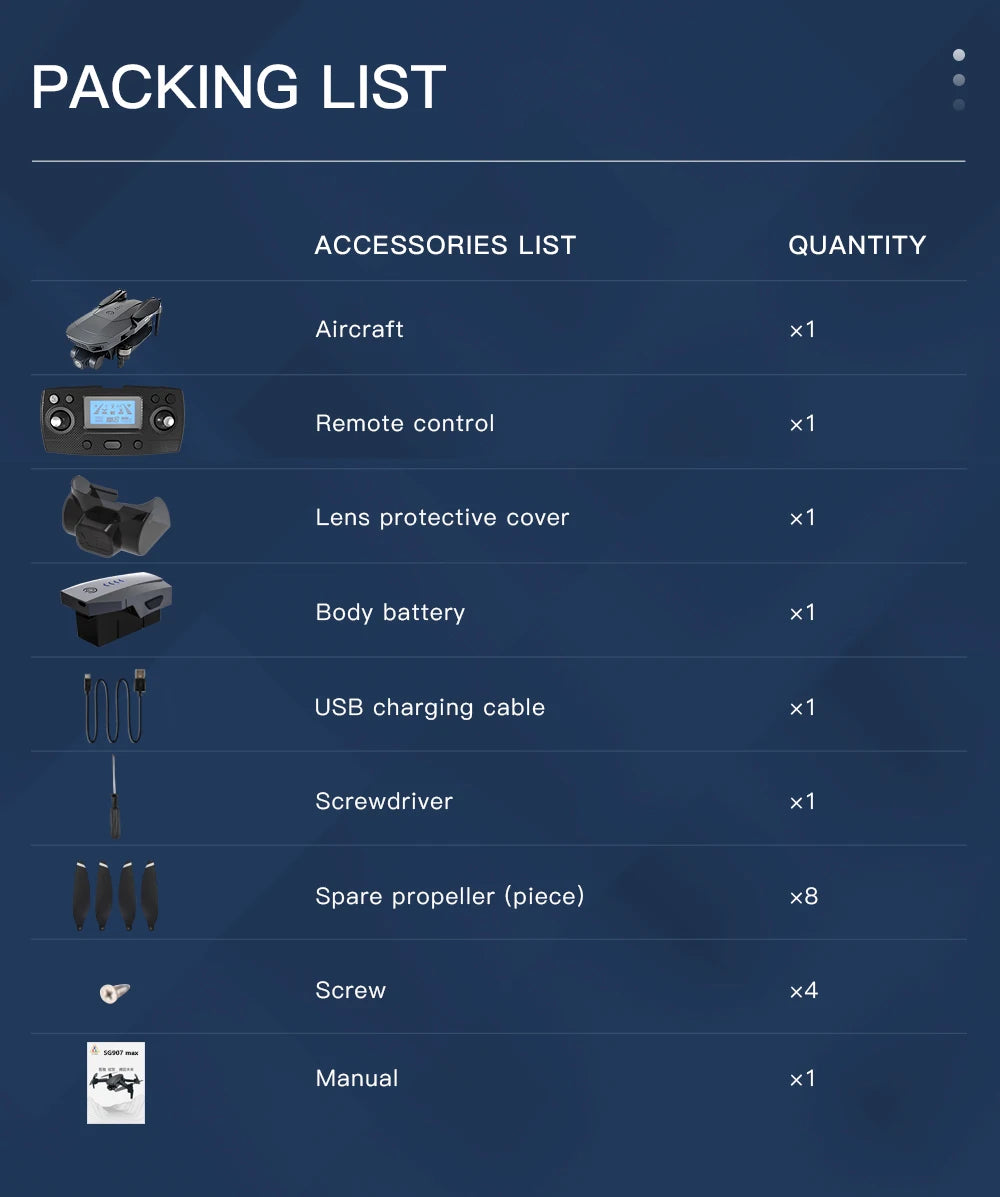 ZLL SG107 PRO Drone - GPS 8K Drone 5G WIFI FPV 1.2KM Distance Brushless Motor Auto Return RC Quadcopter 19 ZLL SG107 PRO Drone, x1 spare propeller (piece) x8 screw