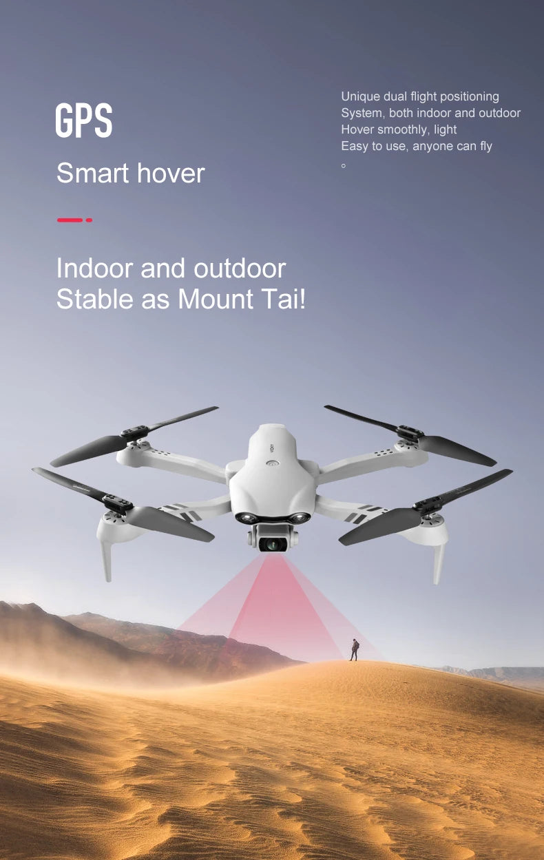 4DRC F10 Drone, unique dual flight positioning system; both indoor and outdoor gps