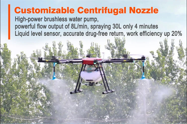 TYI 3W TYI6-16C 16L Agriculture Drone, High-power brushless water pump, powerful flow output of 8LImin, spraying 30