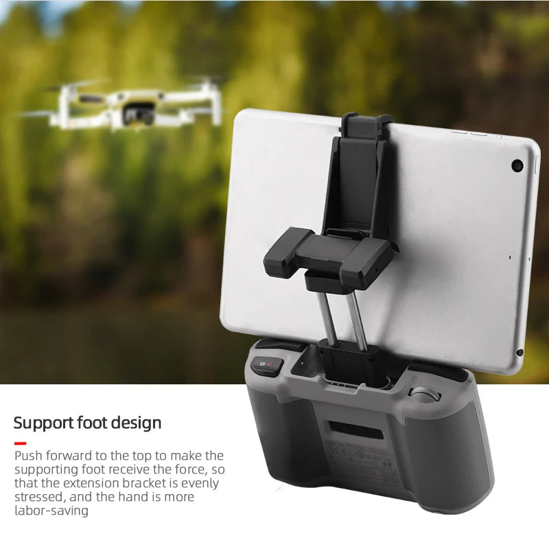 Tablet Holder, support foot design Push forward to the top to make the supporting foot receive the force . the