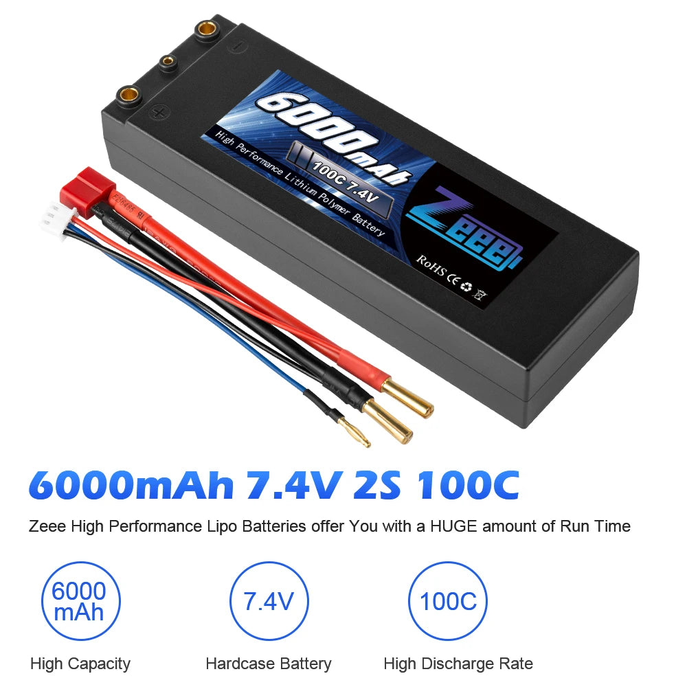 Zeee Lipo Battery, Zeee High Performance Lipo Batteries offer HUGE amount of Run Time 6000 7.