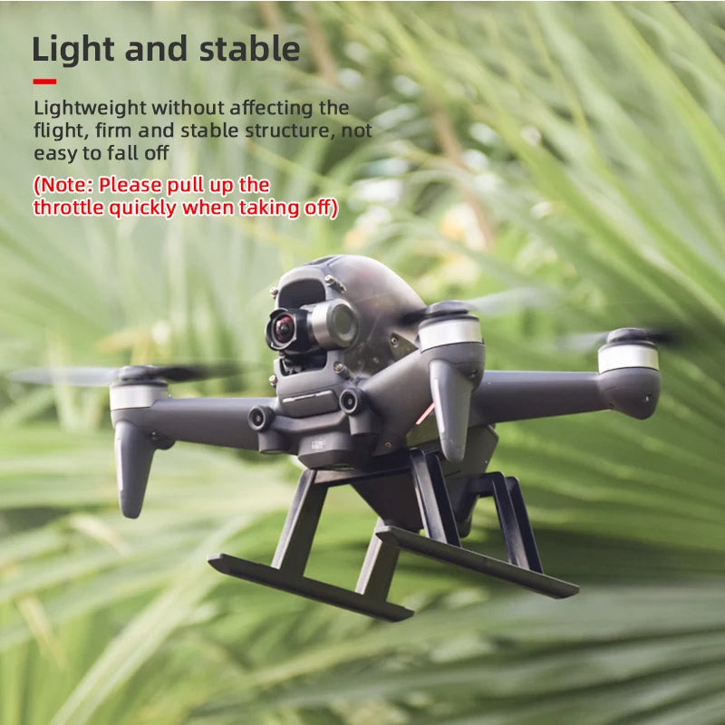 Quick Release Landing Gear, light and stable Lightweight without affecting the flight, firm and stable structure, not easy to