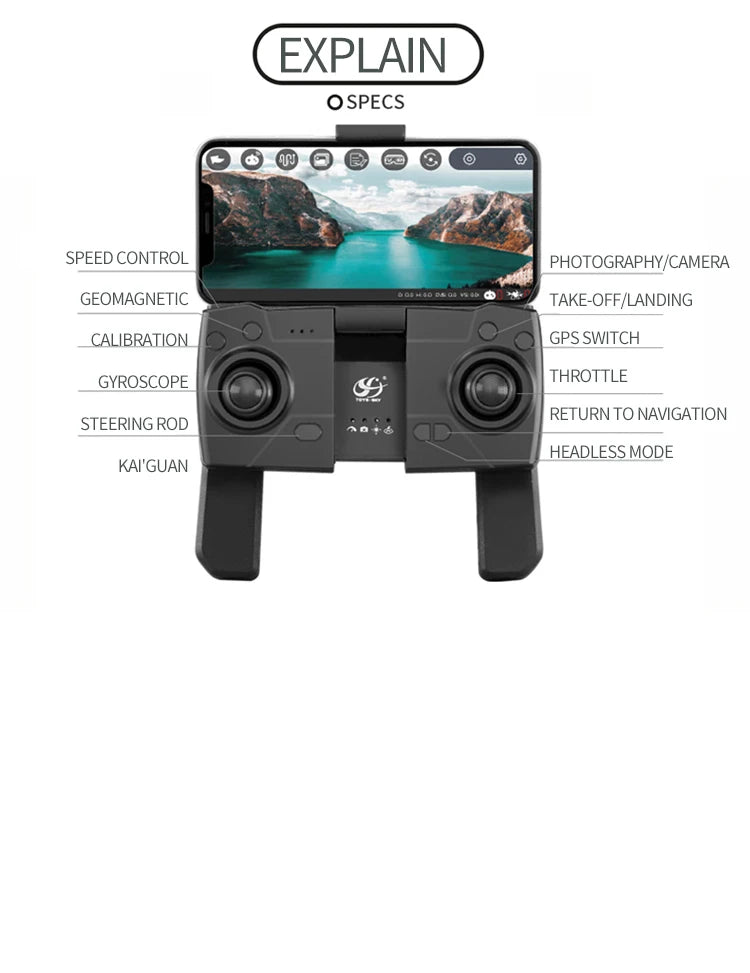 S167 Drone - 2020 New GPS Drone With 4K HD Camera 5G WIFI FPV RC Foldable Quadcopter Drone Flying Gesture Photos Video Helicopter Toy Professional Camera Drone 45 S167 Drone, EXPLAIN OSPECS SPEED CONTROL PHOTOGRAPHY