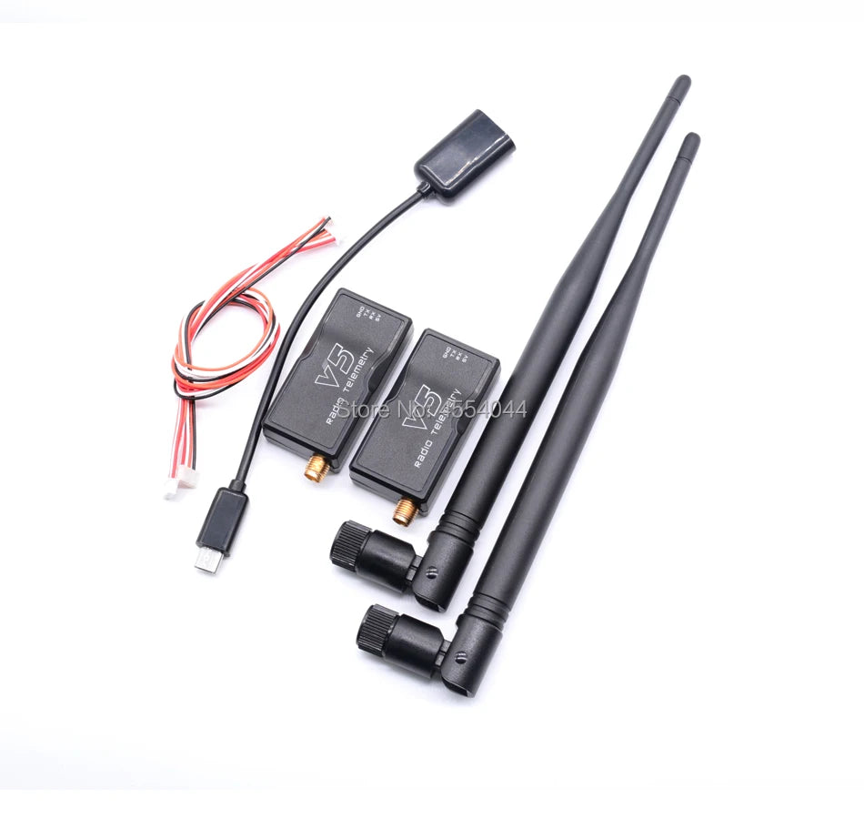 3DR Radio V5 Telemetry - 433Mhz 915Mhz 100MW/500MW Air and Ground Data Transmit Module with OTG cables for APM 2.8 /Pixhawk 2.4.8 29 3DR Radio V5 Telemetry, 100MW/500MW Air and Ground Data Transmit Module with OTG cables for APM