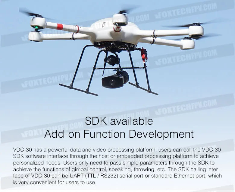 Foxtech VDC-30 - 30km 800MHZ 1.4GHZ Long Range Video Transmission System data and video transmission devices 8 VDC-30km Long Range Video Transmission System(1.4G) data and video transmission devices