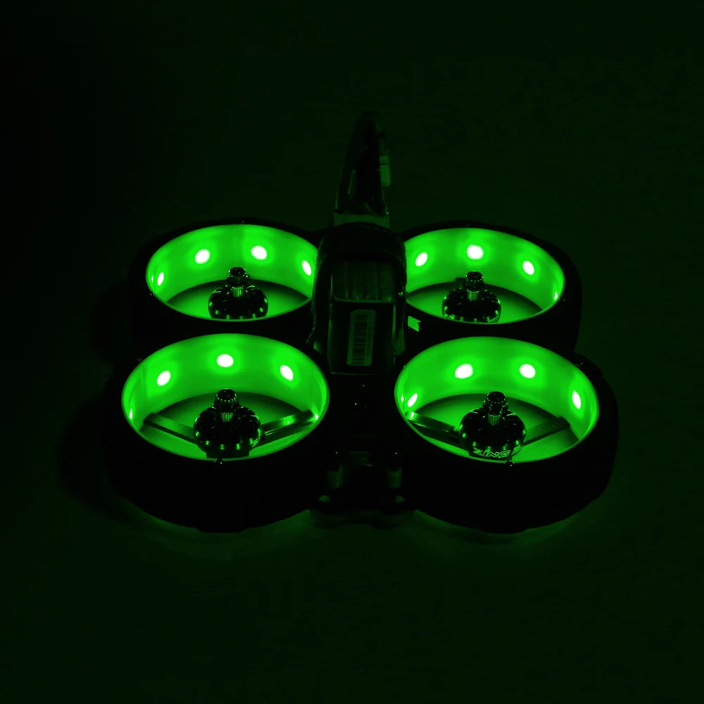 4pcs iFlight Programmable RGB 9 LED lights, the light strip supports plug-and-play, which can be directly plugged into the flight