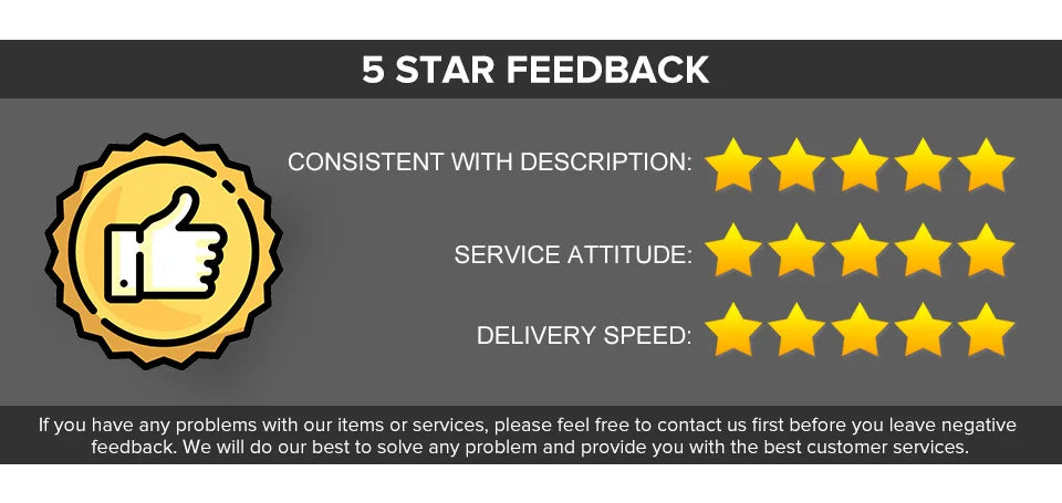 uS will do our best to solve any problem and provide you with the best customer services