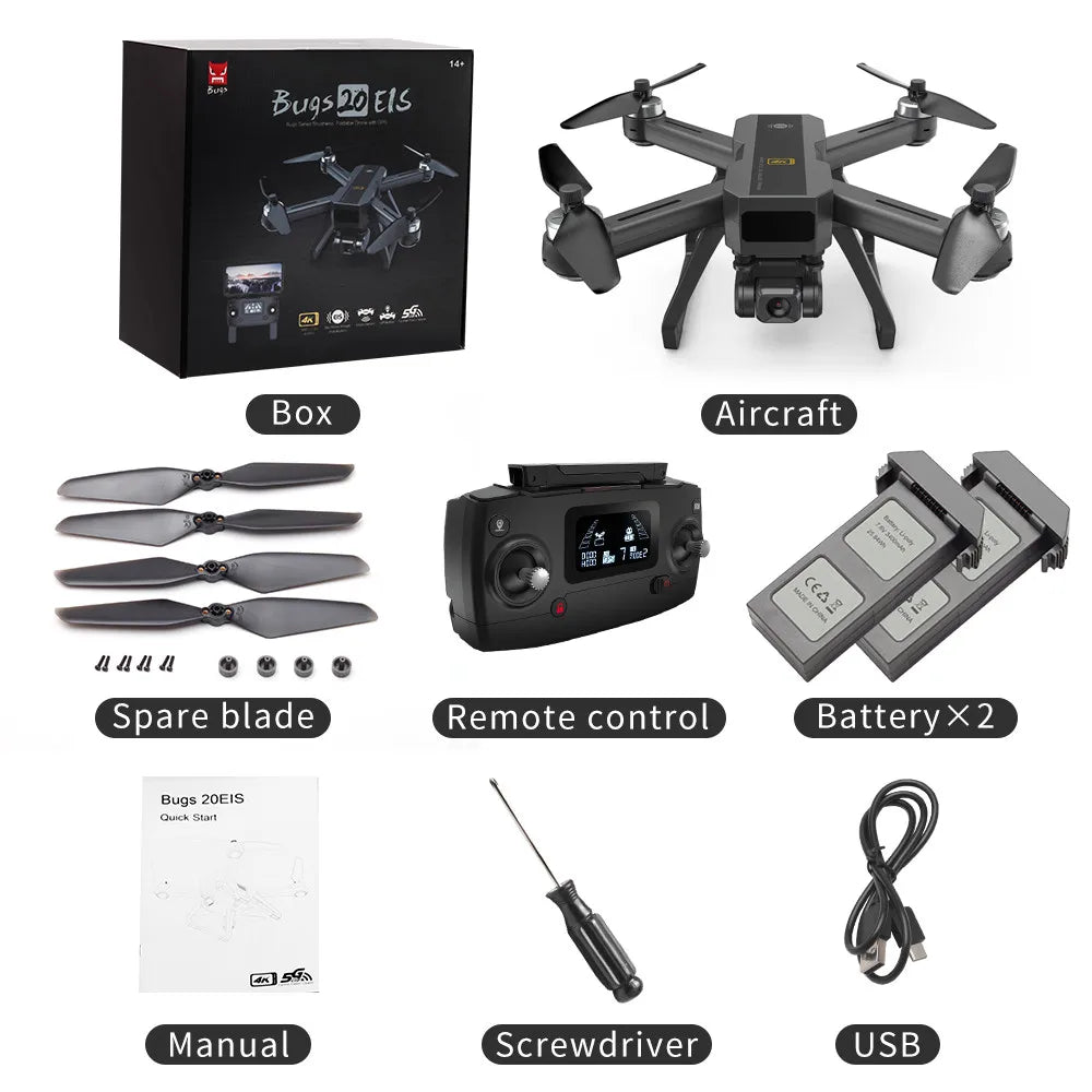 Mjx Bugs 20 Drone - Electronic Anti-shake Gimbal GPS Drone 4k 5g Fpv HD Camera Quadcopter Brushless Professional RC Dron Type-c Charging Professional Camera Drone 11 Mjx Bugs 20 Drone