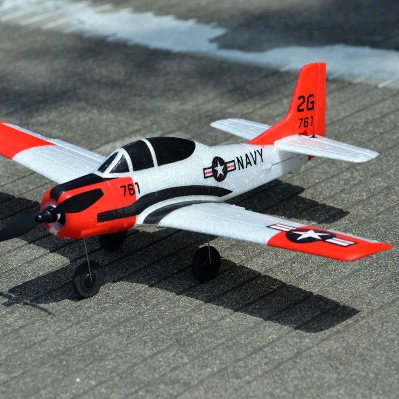 EPP 400mm P51D Mustang/F4U Corsair/T28 Trojan 4-Ch 2.4G 6-Axis Gyro Beginner Airplane With Xpilot Stabilizer RTF RC Plane 35 the self-stabilization of gyro system will help flying in any weather condition