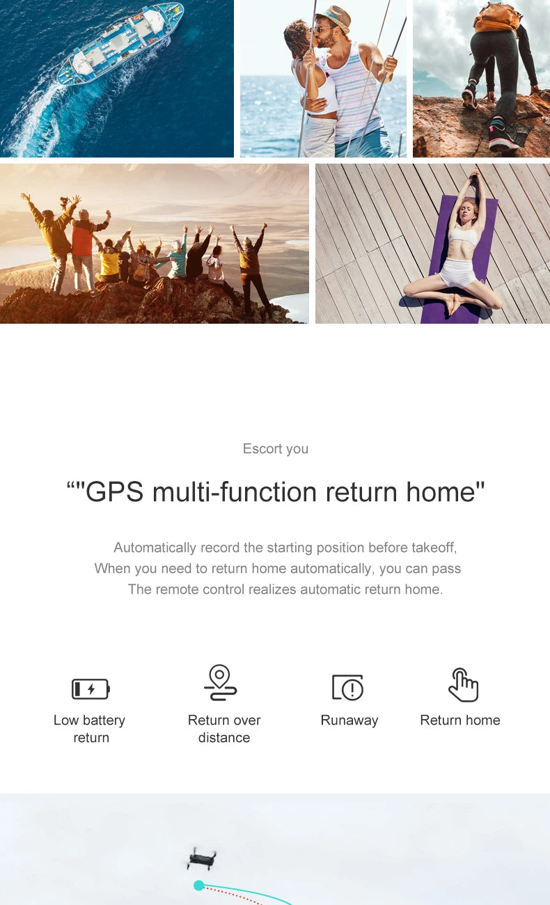 4DRC F8 Drone, escort you ""gps multi-function return