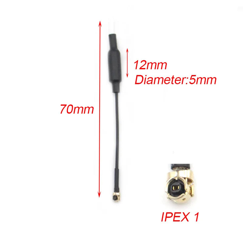 5pcs Sparkhobby 5.8G Image Transmission Copper Tube Antenna Micro Mini FPV Port For Video Transmitter RC Drones Quadcopter Parts 15 12mm Diameter:Smm 7Omm IPEX
