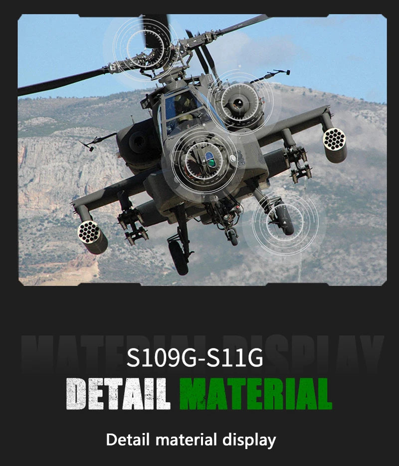 SYMA S109G Rc Helicopter - Beast alloy gunship anti-fall remote control helicopter children remote control toy 12 SYMA S109G Rc Helicopter, DETAIL MATERIAL Detail material display.
