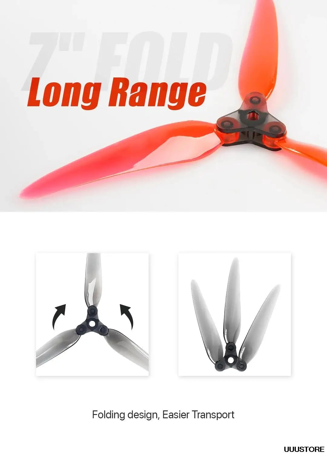 A Long Range Folding design; Easier Transport UUUST