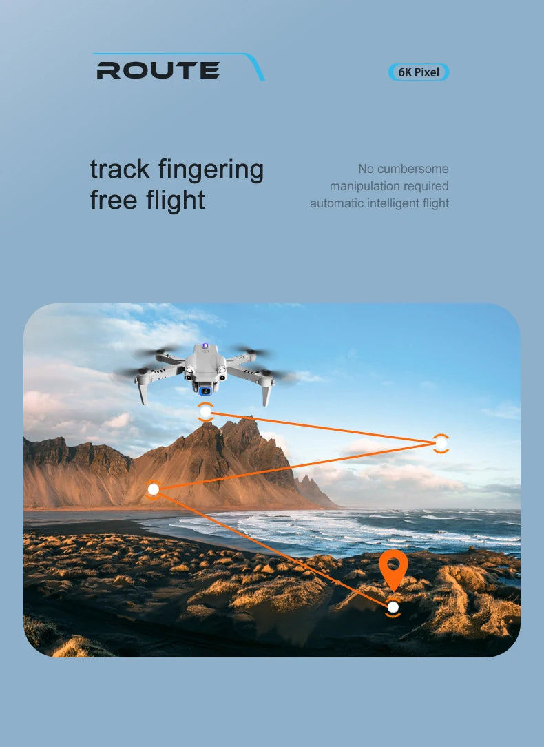 V20 Drone, route 6k pixel track fingering no cumbersome manipulation required