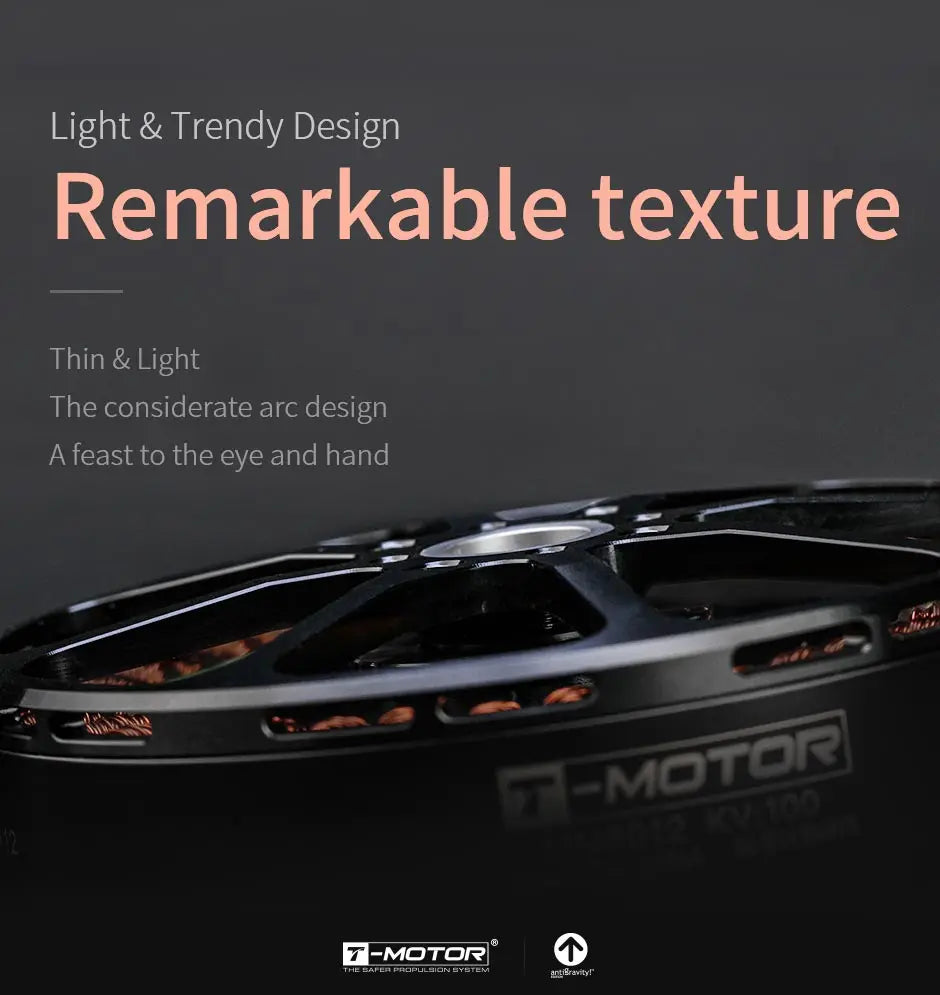 T-motor MN8017 KV120 Motor, light & trendy design remarkable texture thin & light the considerate