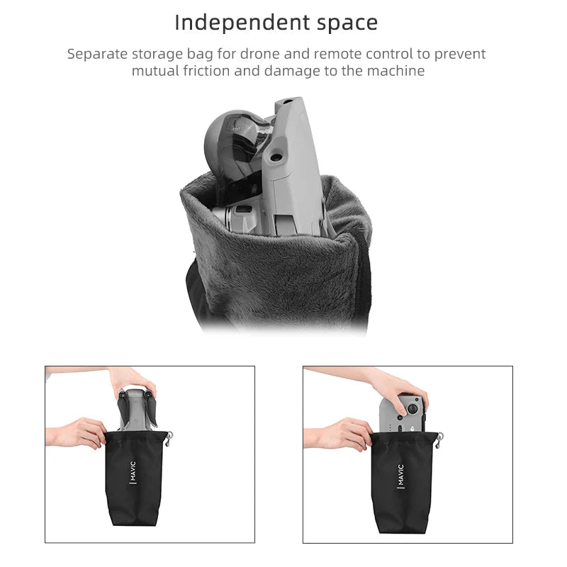 bag for drone and remote control to prevent mutual friction and damage to the machine .