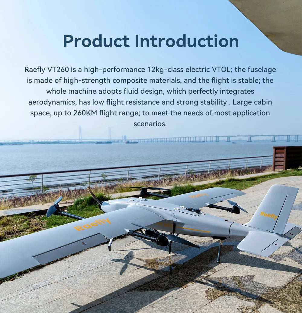 CUAV Raefly VT260 VTOL, Raefly VT260 is a high-performance 12kg-class electric 