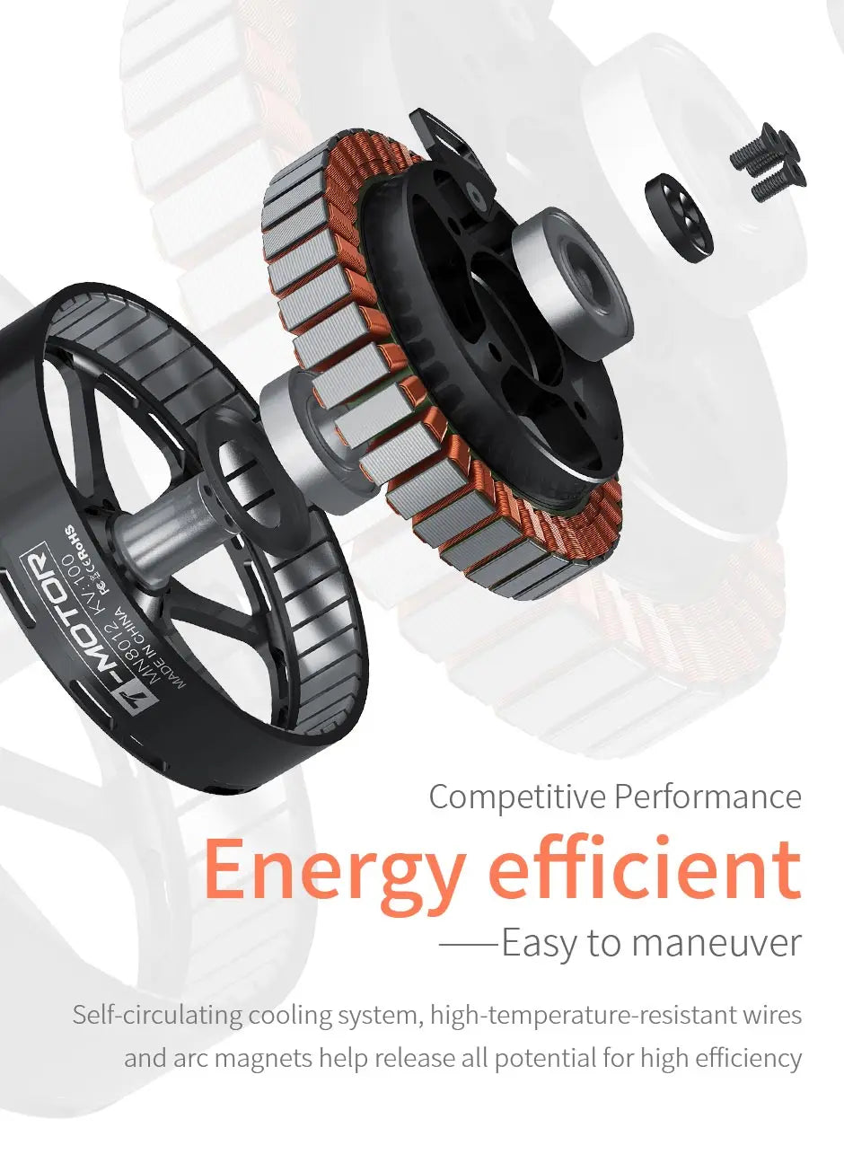 T-motor MN8017 KV120 Motor, 1 competitive performance energy efficient easy to maneuver self-circulating cooling system 