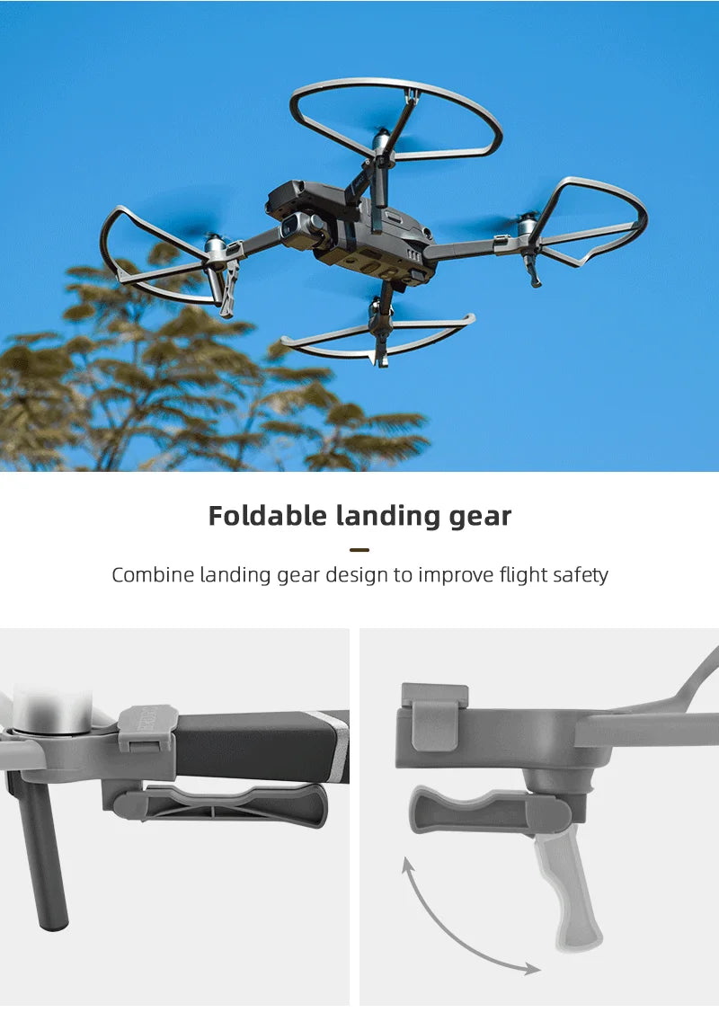 Propeller Guard, Foldable landing gear Combine landing gear design to improve flight
