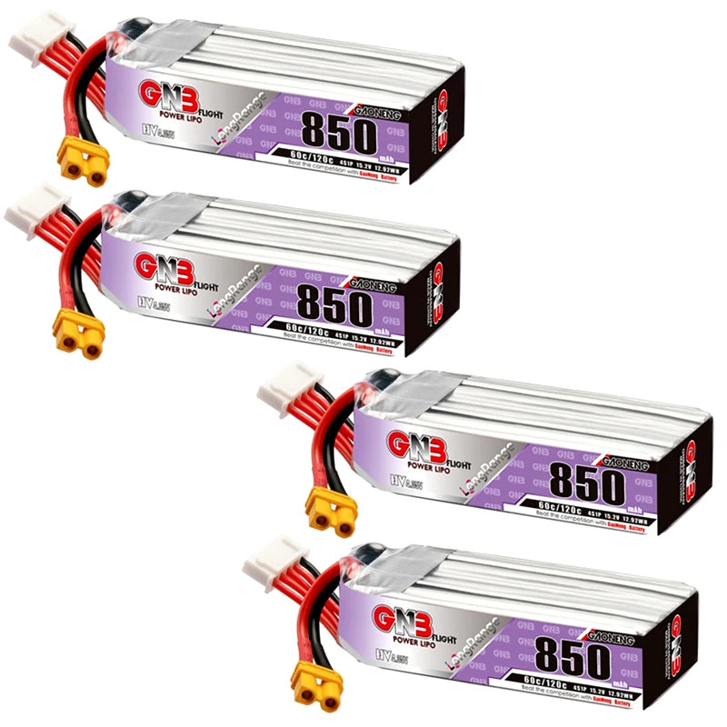 GAONENG GNB 4S HV 15.2V 850mAh 60C/120C Lipo Battery With XT30U-F