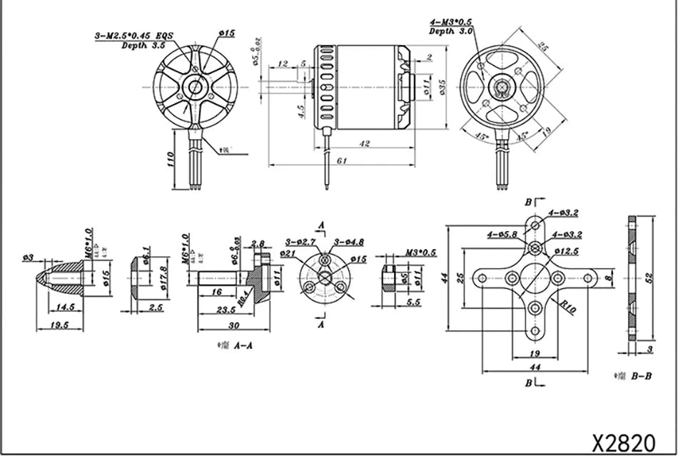 SUNNYSKY X2814-III X2820-III, Motor RC Parts & Accs : Motors Quantity : 1
