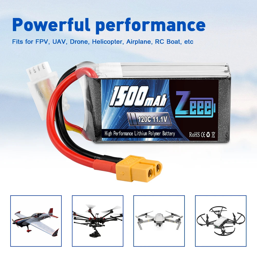 2units Zeee Lipo Battery, ESouanv EH 120C 1.1V High Performance Lithiun Polymer