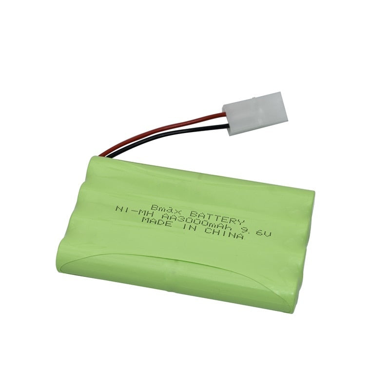 Teranty 9.6v 3000mah Rechargeable Battery - For Rc toys Cars Tanks Robots Gun NiMH Battery AA 9.6v 2400mah Batteries Pack For Rc Boat 5PCS