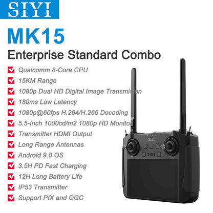 SIYI MK15 Enterprise Standard Combo Qualcomm 8-Core CPU E 15KM