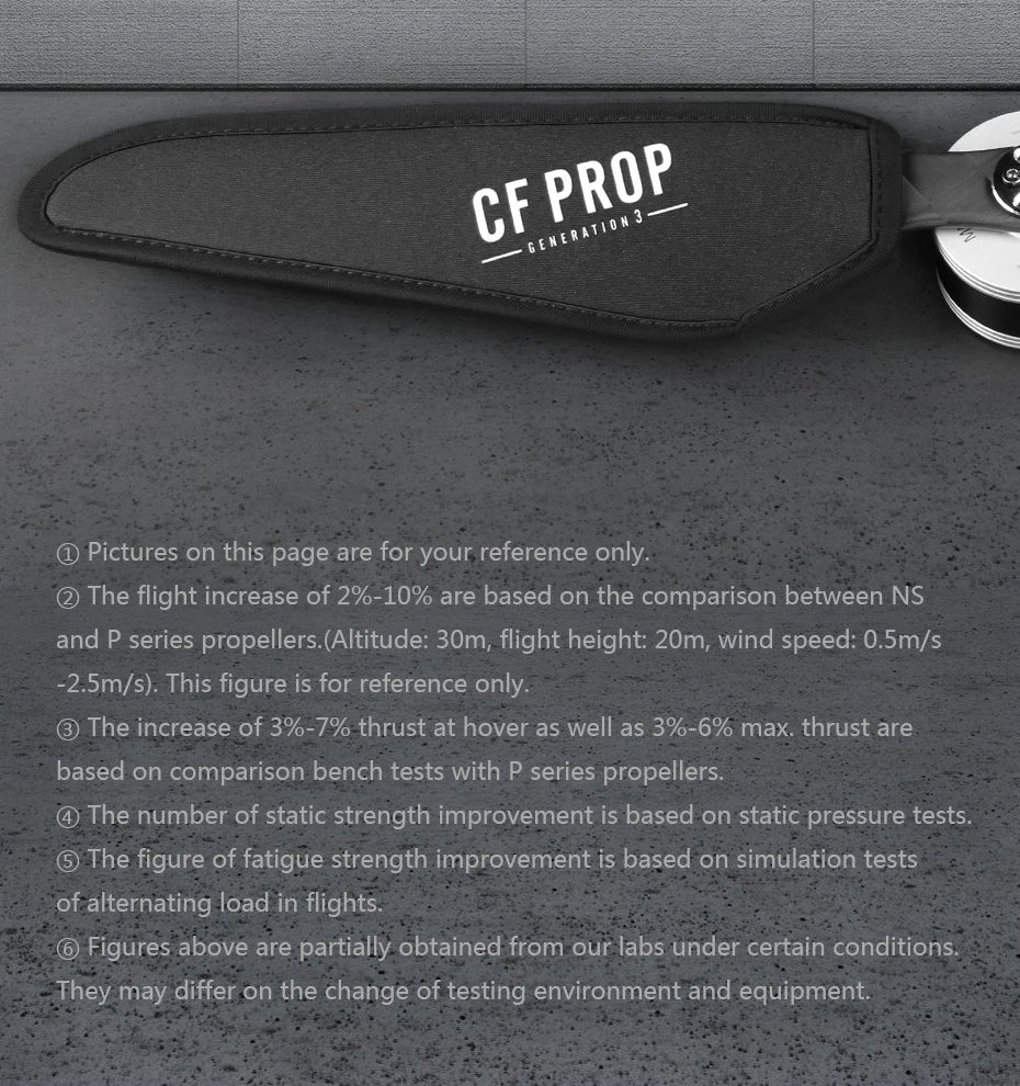 T-MOTOR NS28*9.2 Propeller, flight increase of 2%-10% based on comparison bench tests with P series propellers