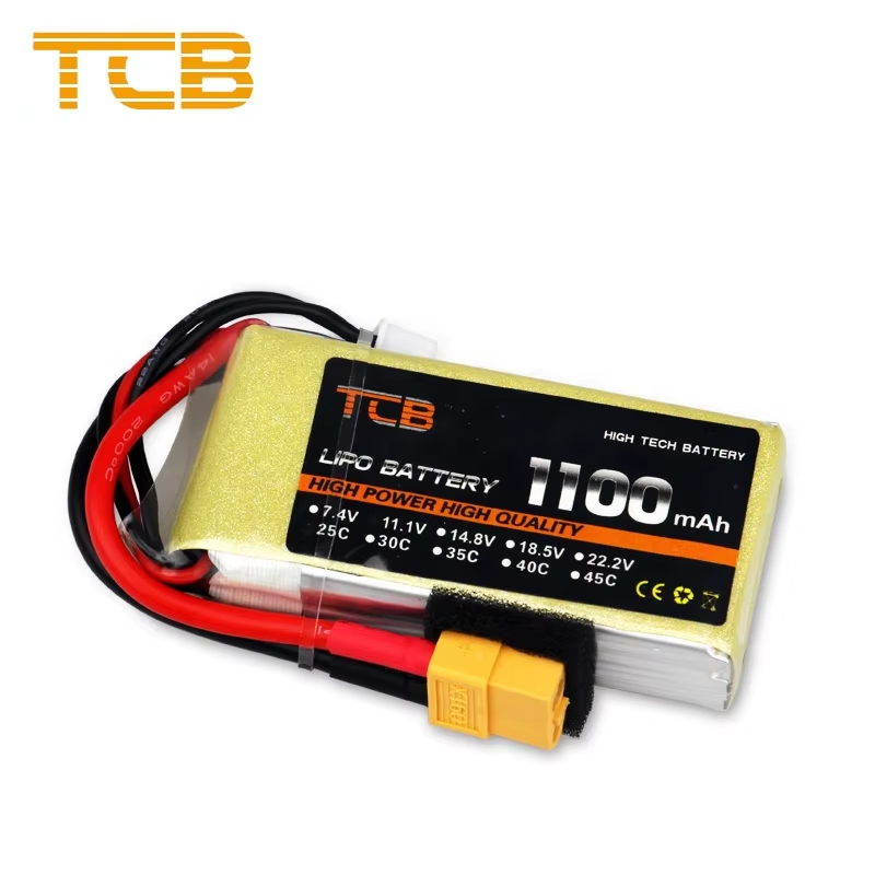 TCB 2S 3S 4S 5S 6S 7S 8S 1100mAh 25C LiPo 電池，配備 XT60 插頭，適用於遙控飛機、FPV 無人機、直升機、汽車