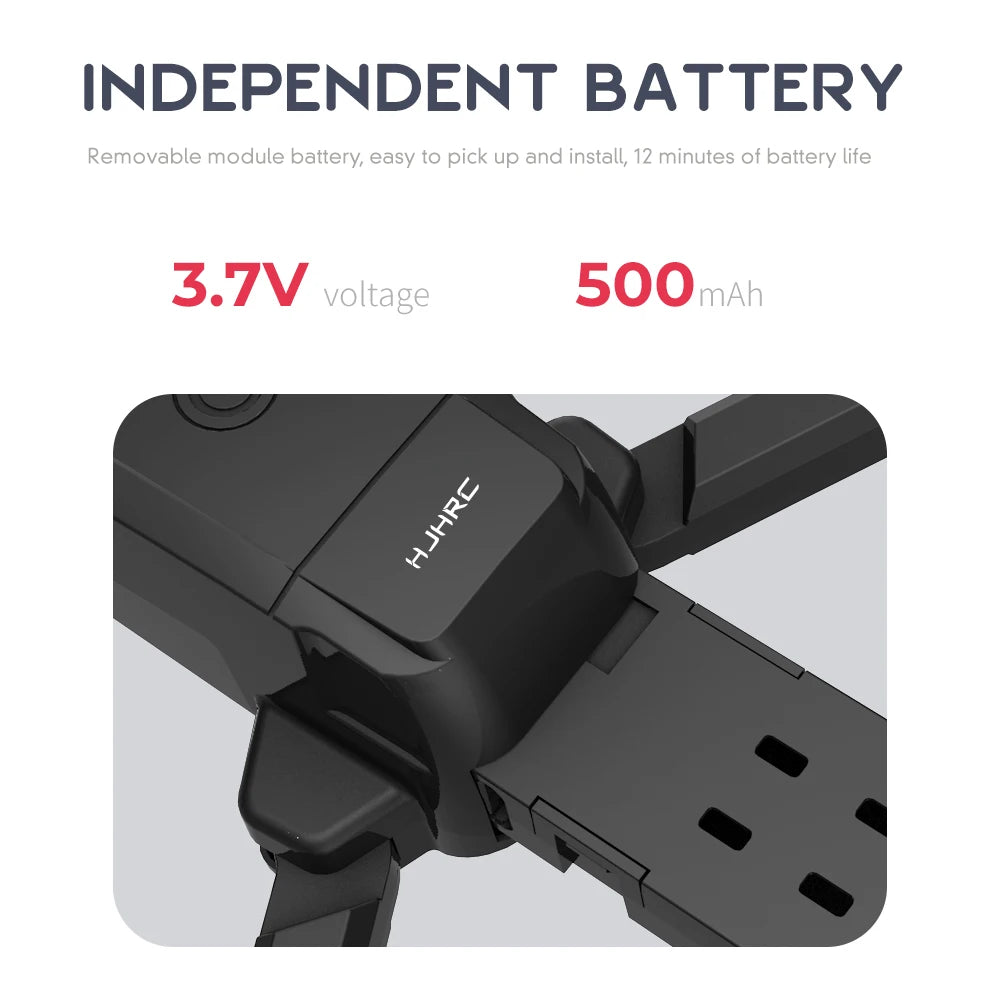 HJ78 Mini Drone - 4k Professional HD Dual Camera WIFI FPV Foldable Quadcopter Fixed Height RC Helicopter Gift Toys 34 HJ78 Mini Drone, easy to pick up and install; 12 minutes of battery life 3.7