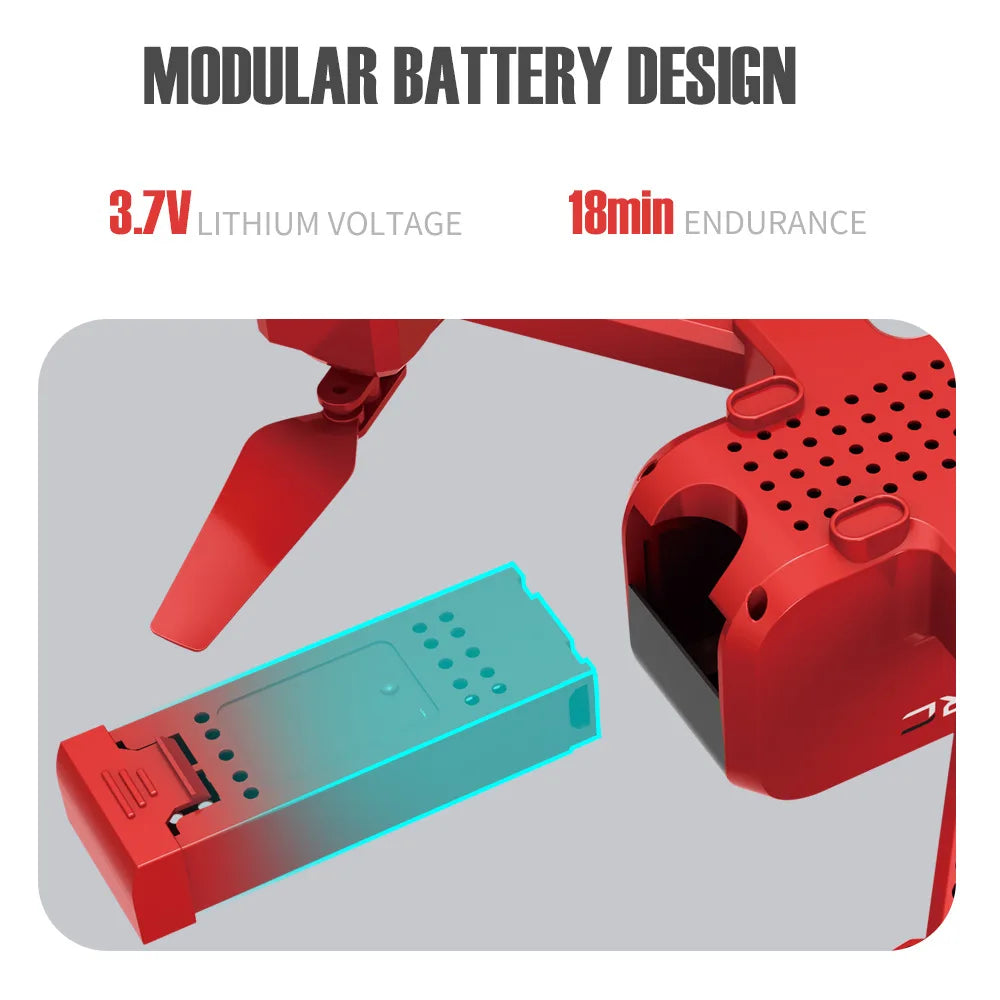 HJ96 Drone - HD 1080P 4K Dual Camera Switching Wifi FPV Drones Altitude Hold Quadcopter Toys For Beginner 40 HJ96 Drone, BATTERY DESIGN 37VLITHIUM VOLTAGE I8min